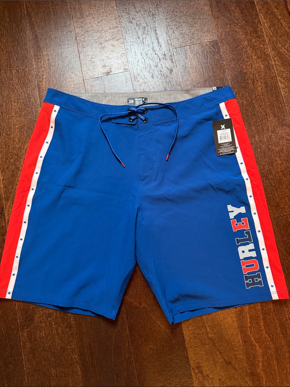 Hurley Royal Blue Board Shorts with Red Side Panels